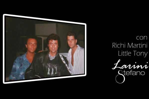 Stefano Larini con Little Tony e Richi Martini