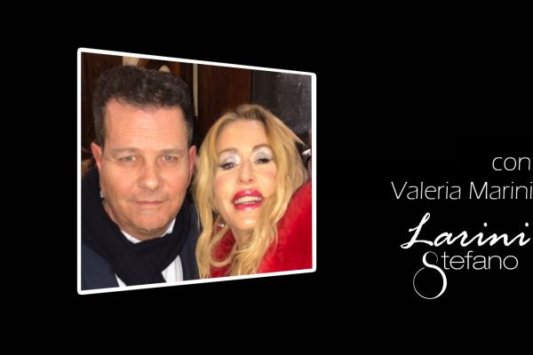 Stefano Larini con Valeria Marini